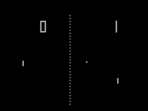 Das erste "Konsolenspiel" &uuml;berhaupt; Pong.