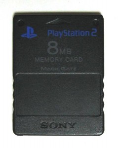 Die Memory Card für die PlayStation 2.