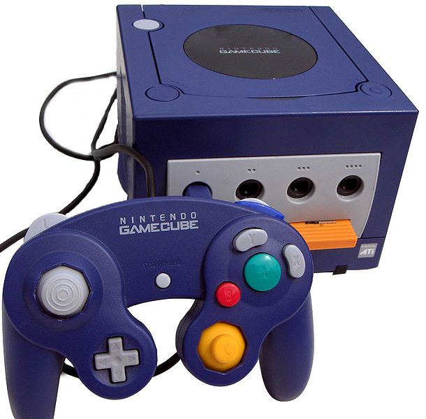 Der Nintendo Gamecube in violett.