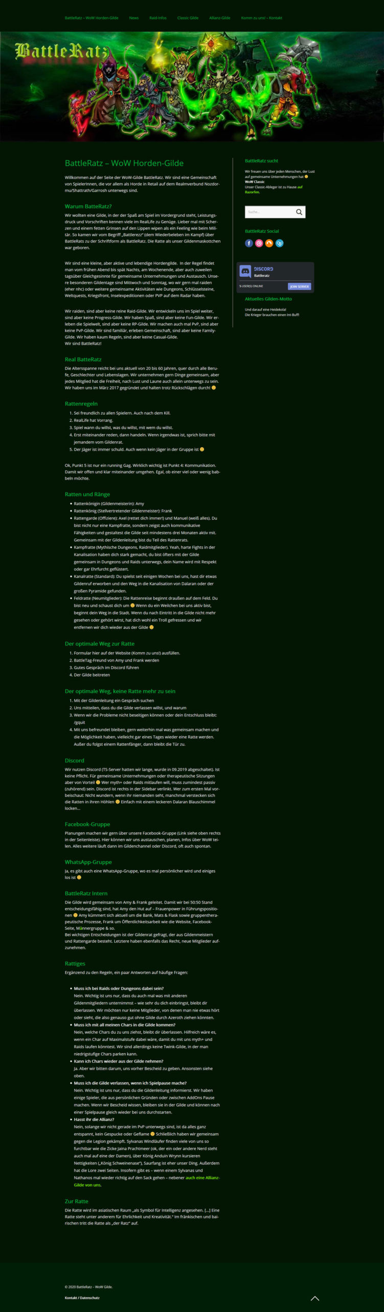 BattleRatz Website Screenshot