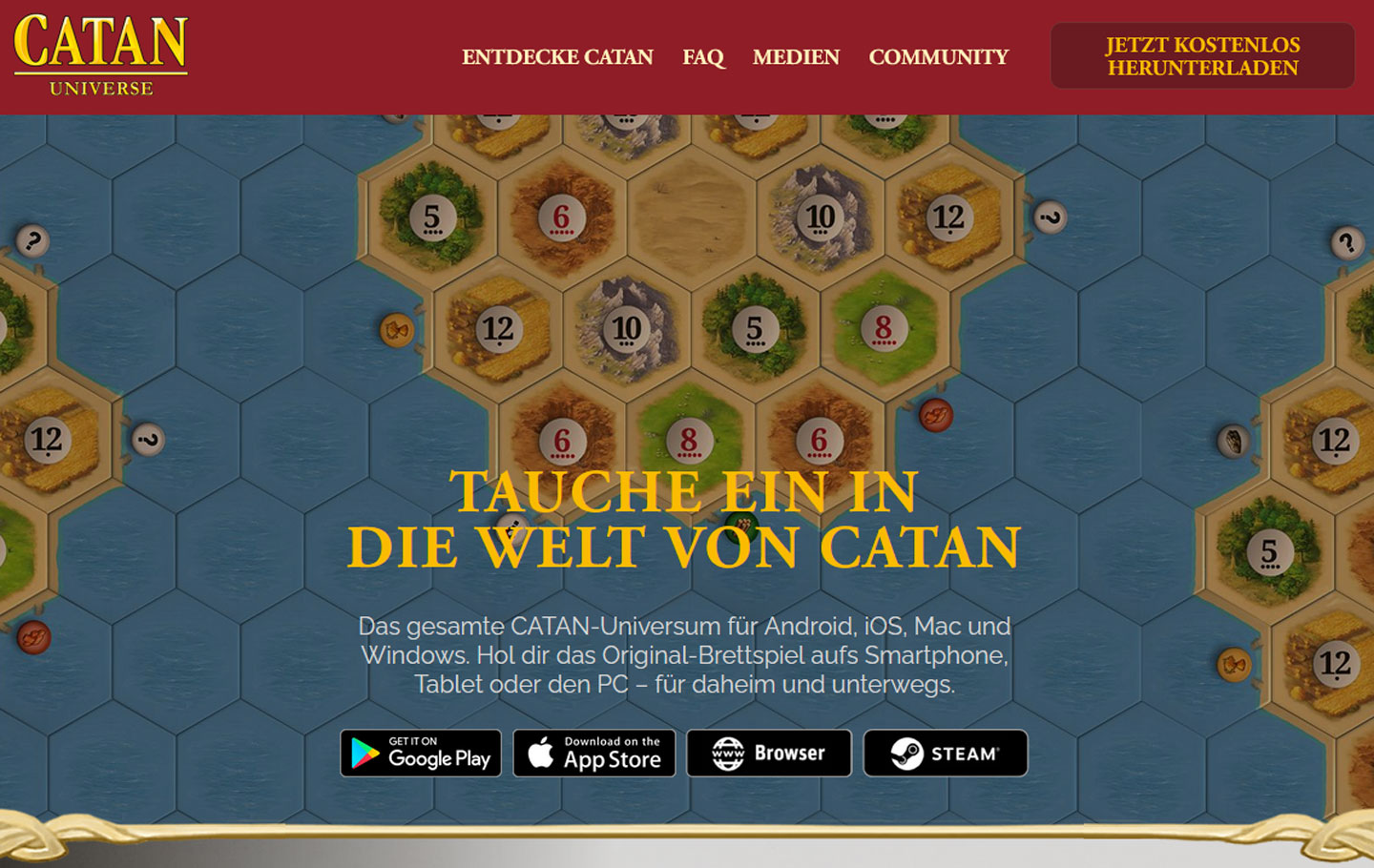 catan universe - Die wohl bekannteste Plattform für das Online-Spielen von Catan